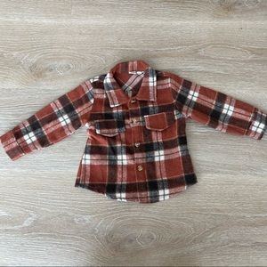 Baby boy shacket flannel shirt